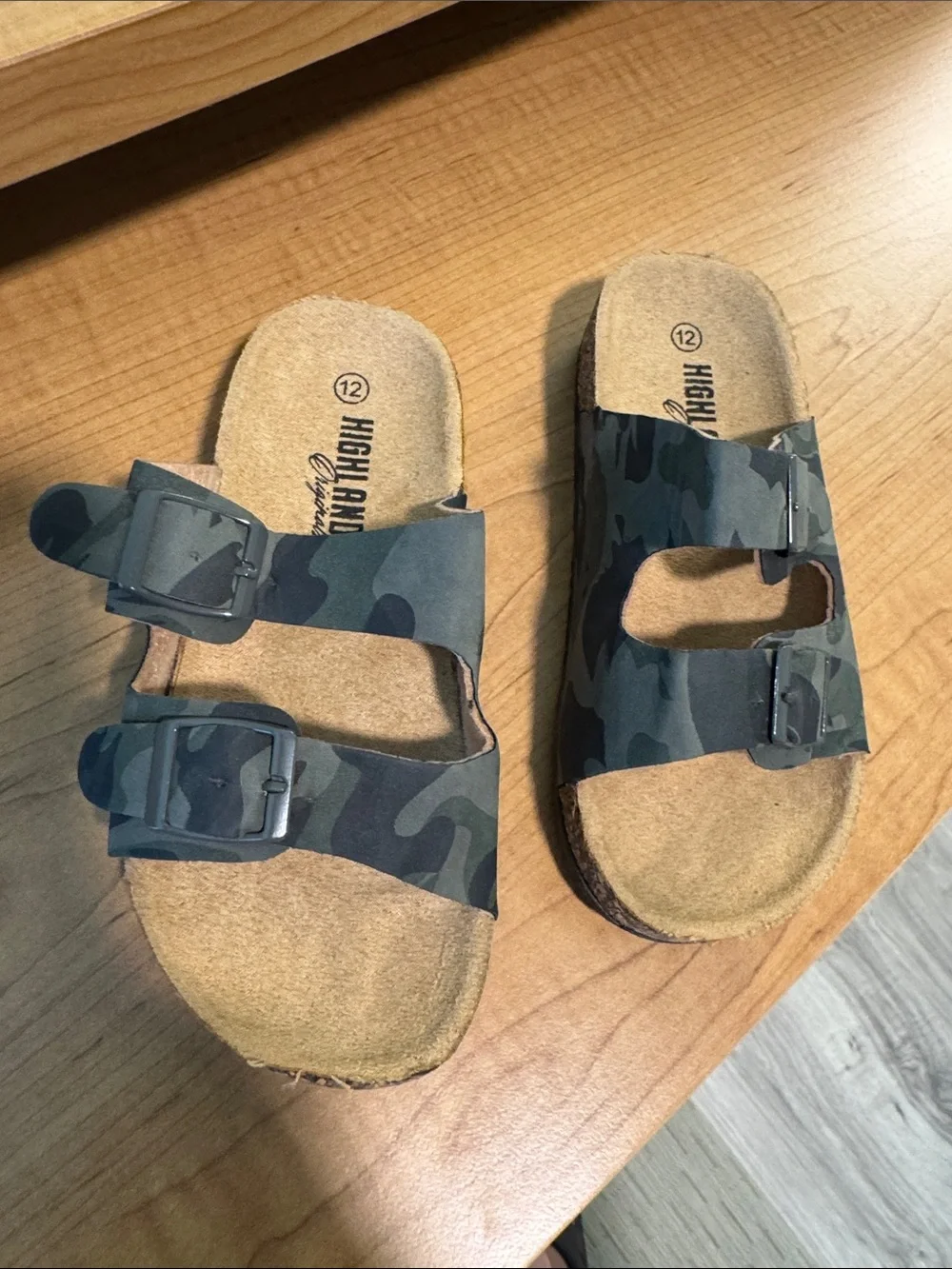 Kids' Camo Double-Buckle Sandals - Green